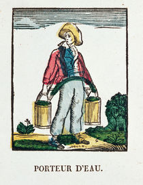The Water Carrier, plate 220 from 'Les Petits Metiers' von French School
