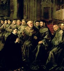 Welcoming St. Bonaventure into the Franciscan Order by Francisco Herrera