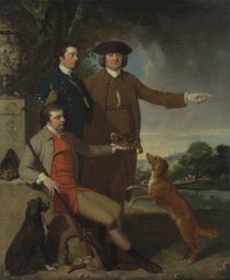 Self Portrait with Father and Brother von John Hamilton Mortimer