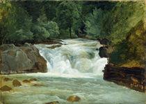 A Waterfall in Upper Bavaria by Christian Ernst Bernhard Morgenstern