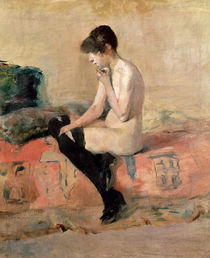 Nude Woman Seated on a Divan by Henri de Toulouse-Lautrec