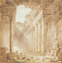 A Colonnade in Ruins, 1780 von Hubert Robert