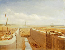 Canal under Construction, possibly the Bude Canal von Benjamin Williams Leader