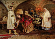 Tsar Alexei Mikhailovich Meeting His Bride von Mikhail Vasilievich Nesterov