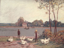 On the Banks of the Loing von Alfred Sisley