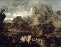 Landscape with Hercules and Cacus by Nicolas Poussin