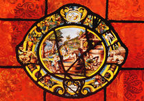 Window depicting September by French School