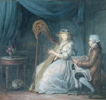 The Beautiful Harpist by Jean Baptiste Mallet