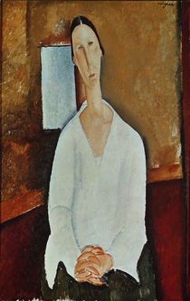 Madame Zborowska with Clasped Hands by Amedeo Modigliani
