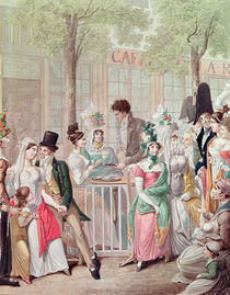 The Terrace of the Cafe de la Rotonde in 1814 by Georg Emanuel Opitz