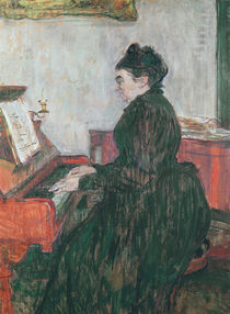 Madame Pascal at the piano in the salon of the Chateau de Malrome von Henri de Toulouse-Lautrec