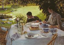 Breakfast in the Garden, 1883 by Giuseppe or Joseph de Nittis