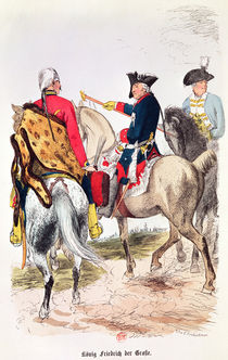 Frederick II the Great, illustration from 'Frederic de Prusse' by E. Lange von Eduard Kretzschmar