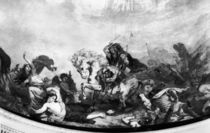 Attila the Hun and his hordes overrunning Italy and the Arts von Ferdinand Victor Eugene Delacroix