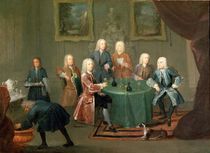 The Brothers Clarke with Other Gentlemen Taking Wine by Gawen Hamilton