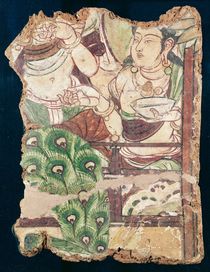 Fragment depicting a Buddhist paradise by Chinese School