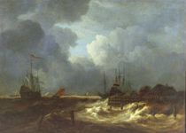 The Tempest by Jacob Isaaksz. or Isaacksz. van Ruisdael