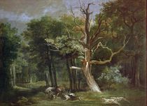 Wolf Hunt in the Forest of Saint-Germain by Jean-Baptiste Oudry