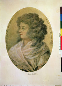 Portrait of Jeanne-Marie Roland de la Platiere at the Conciergerie von French School