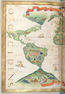 The Americas, detail from world atlas von Diego Homem