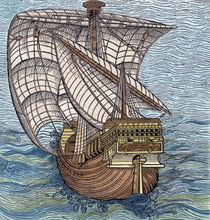 Ship of Columbus'Time', from 'The Narrative an Critical History of America' von English School