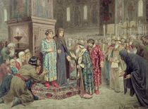 Council calling Michael F. Romanov to the Reign by Aleksei Danilovich Kivshenko