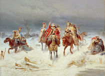 French Forces Crossing the River Berezina in November 1812 von Bogdan Willewalde