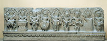 Frieze depicting nine divinities by Cambodian School