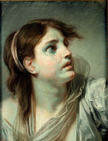 Head of a Young Girl von Jean Baptiste Greuze