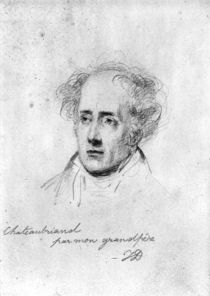 Portrait of Francois Rene Vicomte de Chateaubriand by Emile Jean Horace Vernet