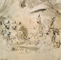 The Emperor Timur on his Throne von Rembrandt Harmenszoon van Rijn
