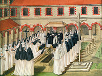 The Burial of a Nun, from 'l'Abbaye de Port-Royal' von Louise Madelaine Cochin