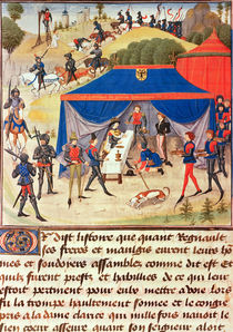 Ms 5073 fol.253v Renaud de Montauban and Charlemagne by Loyset Liedet