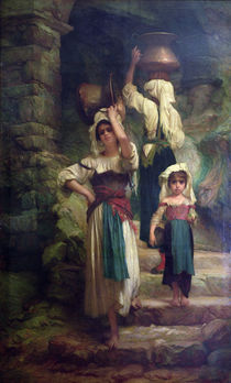 Women of Cervara, 1858 by Antoine Auguste Ernest Herbert or Hebert