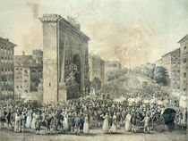 Entrance of Louis XVIII through the Porte Saint-Denis von Nicolas Joseph Vergnaux