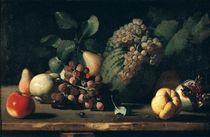 Still Life with Grapes and Pomegranate by Italian School