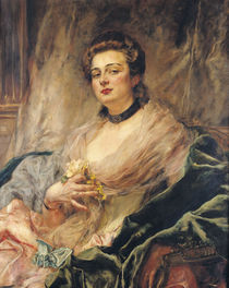 Portrait of the Artist's Wife by Eduardo-Leon Garrido