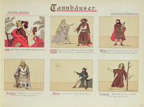 Six scenes relating to the opera 'Tannhauser' by Richard Wagner von German School