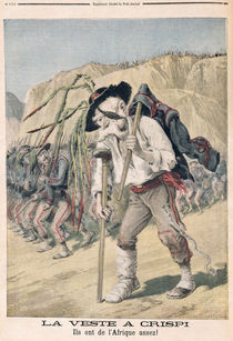 'Crispi's Defeat', caricature from 'le Petit Journal' von Henri Meyer