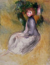Young Girl Seated, 1885 by Pierre-Auguste Renoir
