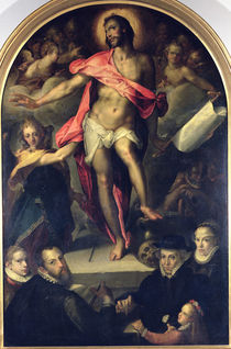 The Resurrection with Portraits of Nicolas Muller and his Family von Bartholomaeus Spranger