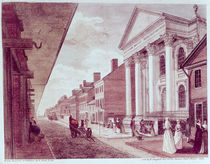High street with the first Presbyterian Church von American School