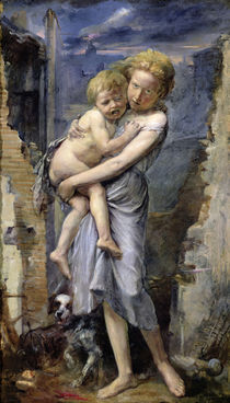 Brother and Sister, Two Orphans of the Siege of Paris in 1870-71 by Jean-Baptiste Carpeaux