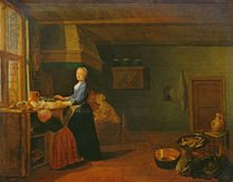 Kitchen Interior by Hendrik Martensz Sorgh