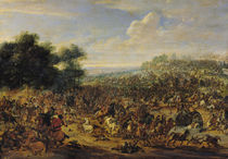 Battle near a Bridge von Adam Frans Van der Meulen