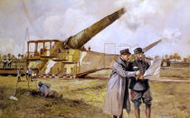 Heavy Artillery on the Railway von Francois Flameng