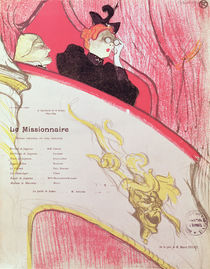 Cover of a programme for 'Le Missionaire' at the Theatre Libre by Henri de Toulouse-Lautrec