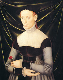 Woman with a Carnation by Lucas, the Elder Cranach