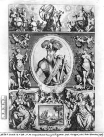 Portrait of Francisco Pizarro with allegorical figures by Gaspar Bouttats