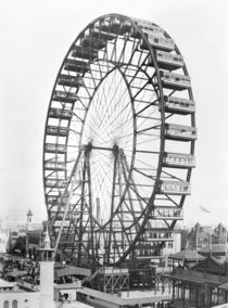 The ferris wheel at the World's Columbian Exposition of 1893 in Chicago by American Photographer
